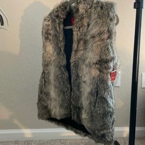 Nwt faux fur vest from red saks fifth avenue